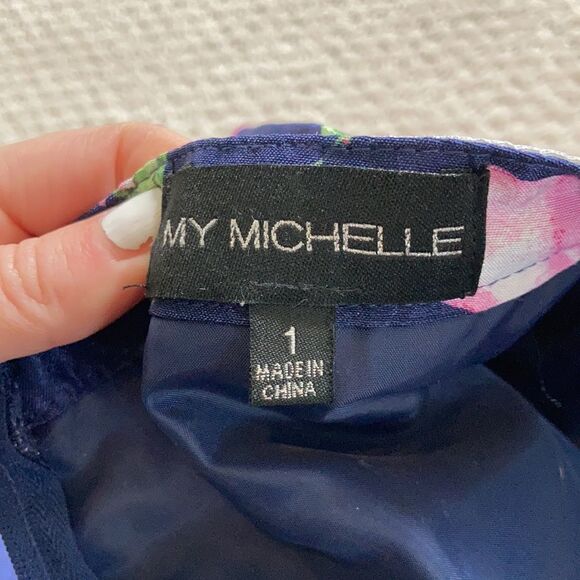 Navy dress 🌸 two piece floral! - Picture 4 of 10